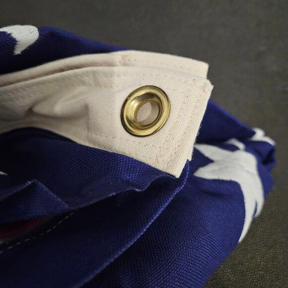 NEW VALLEY FORGE BEST 100% COTTON BUNTING AMERICAN FLAG - VETERAN CASKET 9.5'x5' - Picture 12 of 16